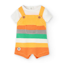 Cargar imagen en el visor de la galería, Conjunto pelele tricot rayas