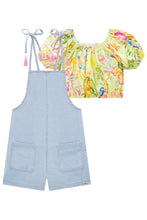 Cargar imagen en el visor de la galería, Enterizo denim + blusa jungle