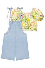 Cargar imagen en el visor de la galería, Enterizo denim + blusa jungle