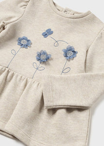 Conjunto leggings terciopelo flores bluebell