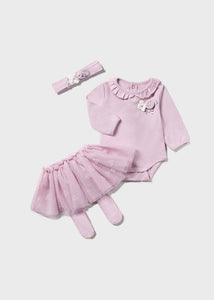 Conjunto body tutú violeta