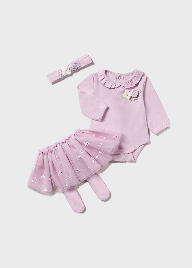 Conjunto body tutú violeta