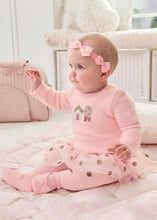 Cargar imagen en el visor de la galería, Vestido tricot combinado rosa baby 4/6 meses
