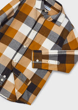 Cargar imagen en el visor de la galería, Camisa cuadros ocre
