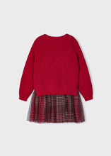 Cargar imagen en el visor de la galería, Vestido tricot combinado rojo 8 años
