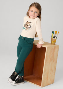 Pantalón felpa verde botella