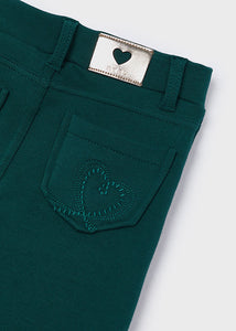 Pantalón felpa verde botella