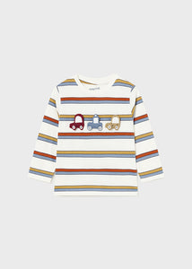 Polo rayas naranja