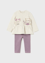Cargar imagen en el visor de la galería, Conjunto leggings pullover orquidea 18 meses
