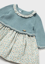 Cargar imagen en el visor de la galería, Vestido combinado tricot 12 meses
