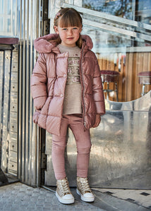 Chaquetón nacarado rosado 4 años