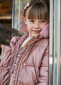 Chaquetón nacarado rosado 4 años