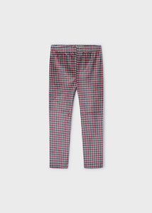 Leggings cuadros guinda