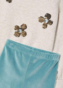 Conjunto leggings lentejuelas piedra