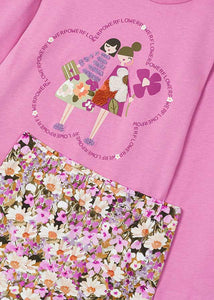 Conjunto leggings flores camelia