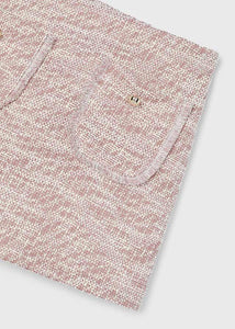 Falda pantalón punto fantasia rosado 6 años
