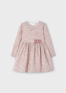 Vestido punto fantasia rosado 4 años