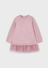 Cargar imagen en el visor de la galería, Vestido tricot combinado rosado
