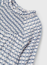 Cargar imagen en el visor de la galería, Vestido viella estampado celeste 8 años
