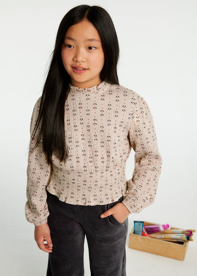 Polo estampado piedra