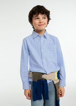 Cargar imagen en el visor de la galería, Camisa rayas celeste
