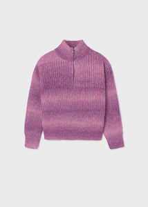 Jersey hilo estampado malva