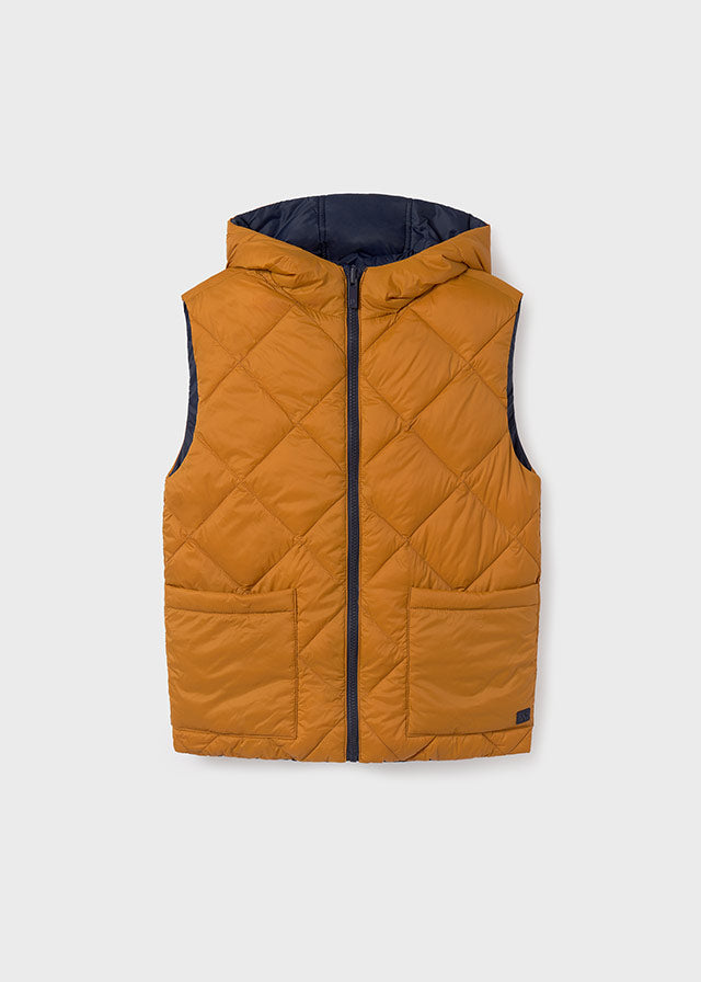 Chaleco reversible ambar/ marino