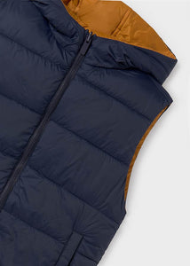 Chaleco reversible ambar/ marino