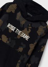 Cargar imagen en el visor de la galería, Pullover estampado combinado negro
