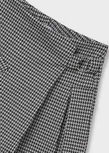 Falda pantalón pata gallo negro