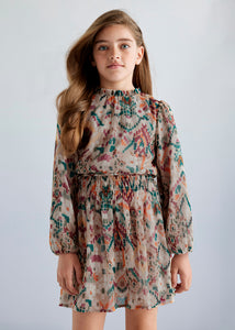 Vestido estampado sepia
