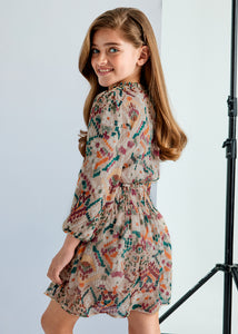 Vestido estampado sepia