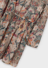 Cargar imagen en el visor de la galería, Vestido estampado sepia
