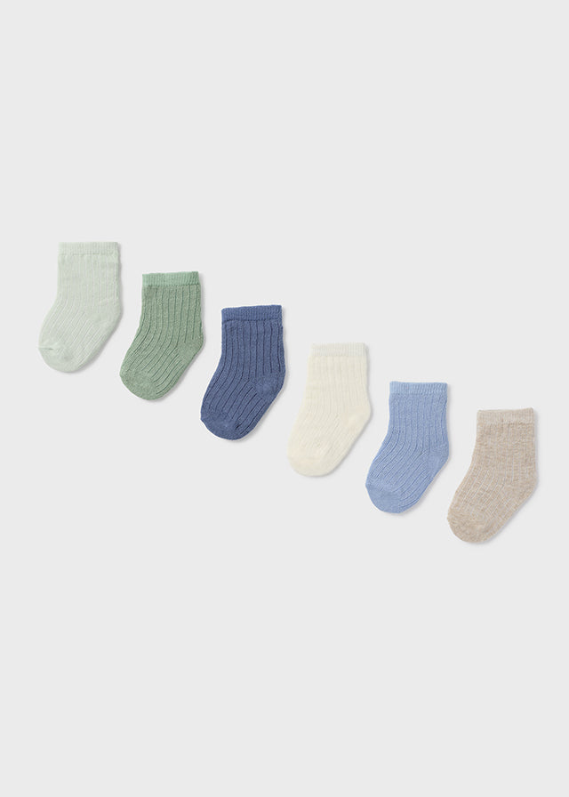 Set de 6 calcetines verdes