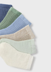 Set de 6 calcetines verdes
