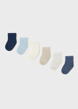 Cargar imagen en el visor de la galería, Set de 6 calcetines azules
