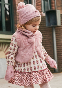 Set gorro bufanda y guantes pétalo