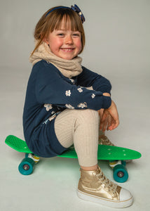 Leggings malla tricot vison