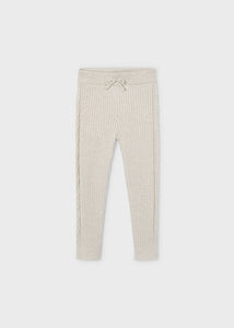Leggings malla tricot vison