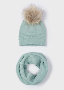 Set gorro + bufanda pelo jade 4 años