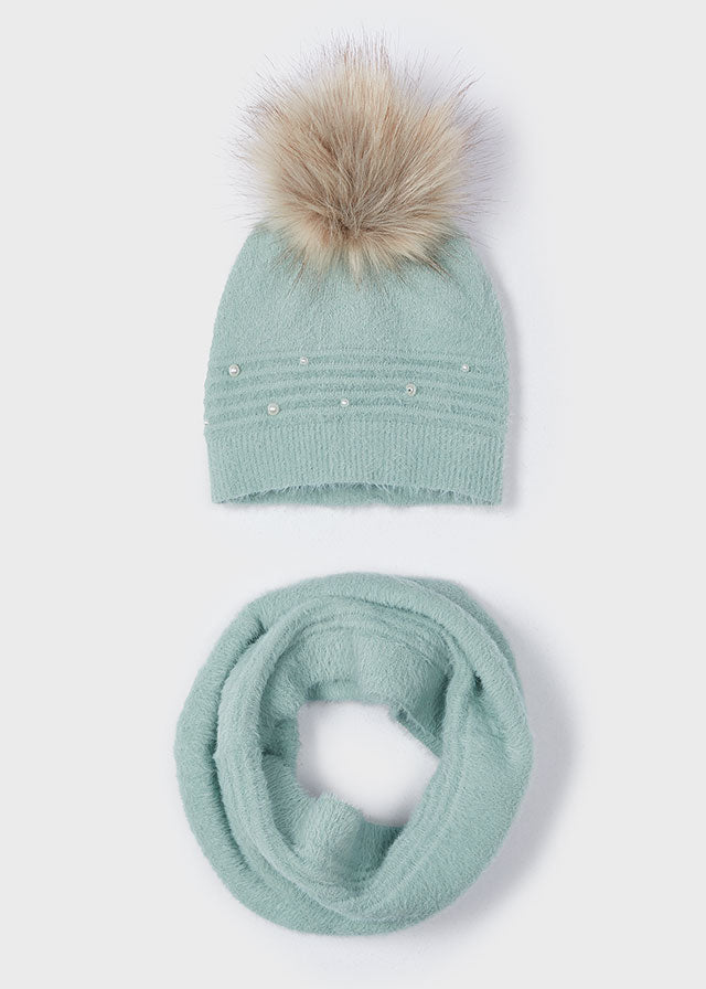 Set gorro + bufanda pelo jade 4 años