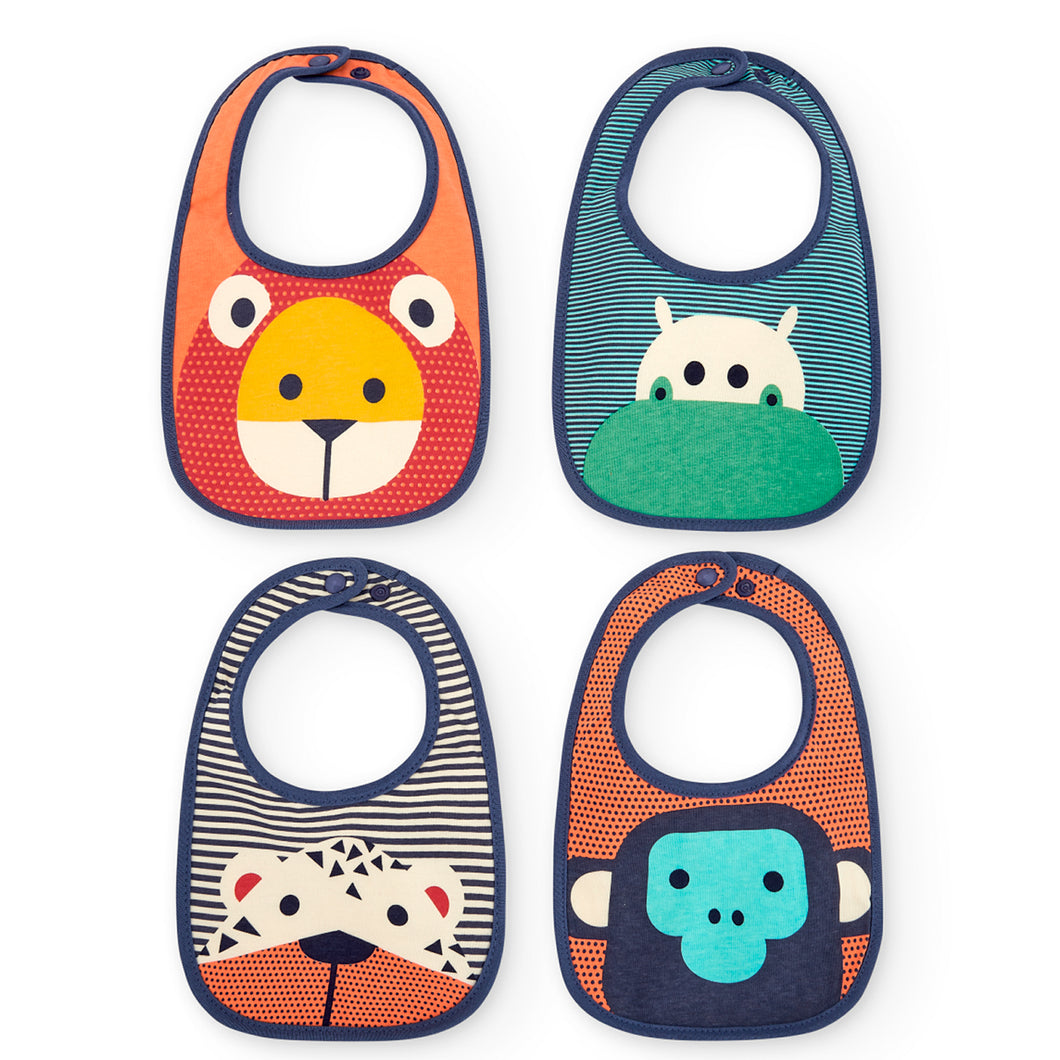 Pack 4 baberos punto animales