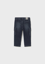 Cargar imagen en el visor de la galería, Pantalón soft denim cargo Blue
