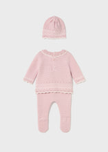 Cargar imagen en el visor de la galería, Conjunto + gorro tricot Cuarzo 2/4 meses
