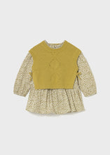 Cargar imagen en el visor de la galería, Vestido con chaleco tricot Aceite
