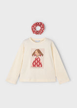 Cargar imagen en el visor de la galería, Camiseta + scrunchy beige
