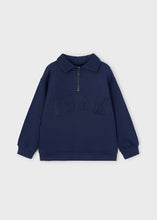 Cargar imagen en el visor de la galería, Pullover cuello polo Azul
