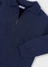 Cargar imagen en el visor de la galería, Pullover cuello polo Azul

