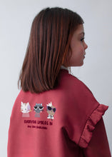Cargar imagen en el visor de la galería, Pullover volante mangas Cereza
