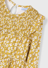 Cargar imagen en el visor de la galería, Vestido viella estampado mostaza
